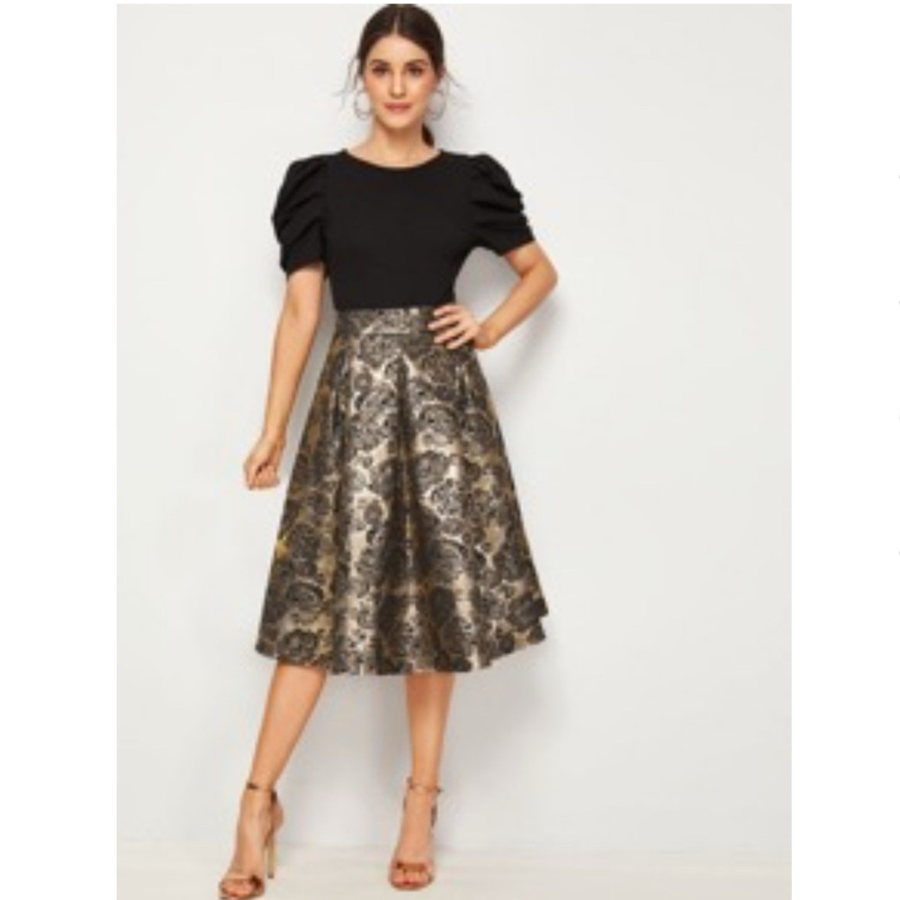 Elegant Black & Gold Dress